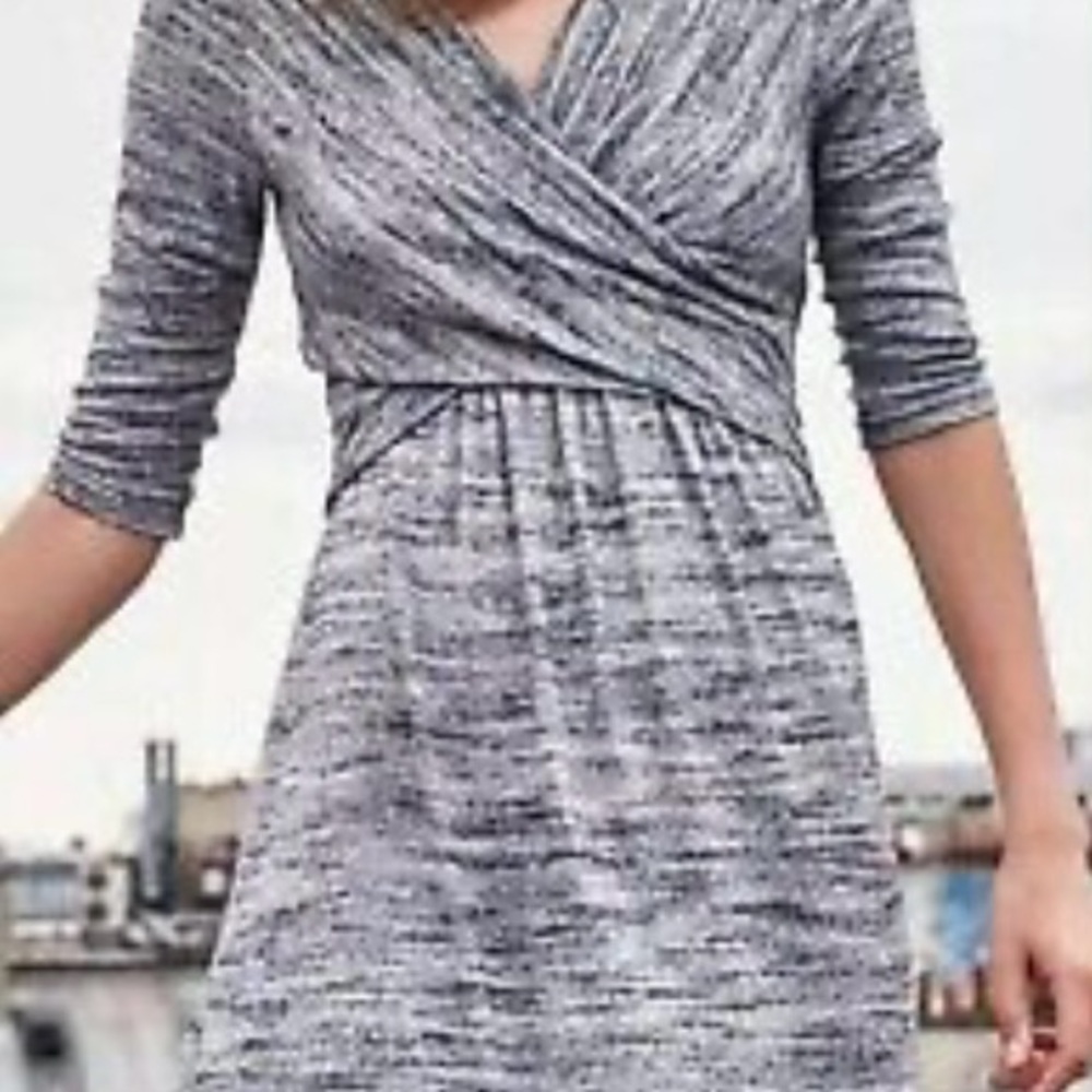 Gray Wrap Dress